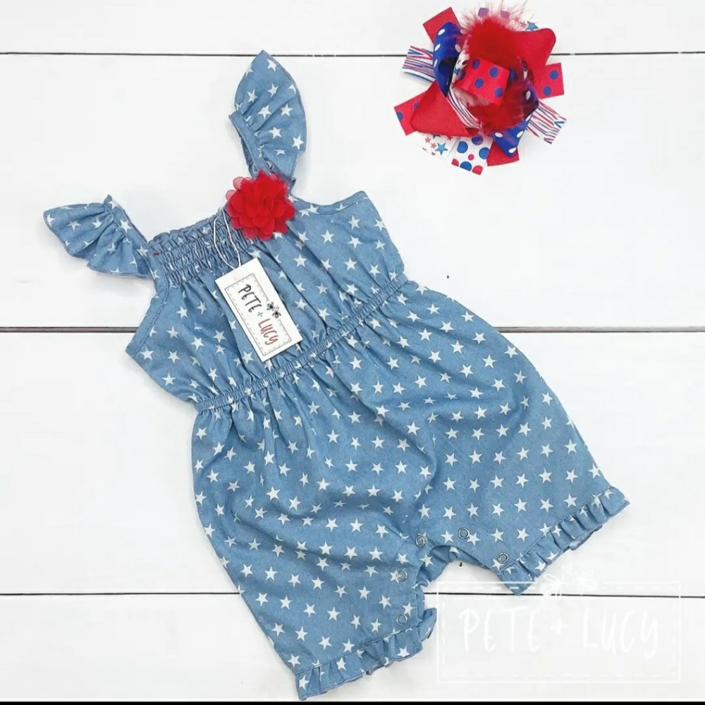 Fourth of July collection Made by Pete and Lucy infant romper